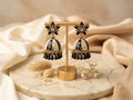 Black And White Enamel Jhumka