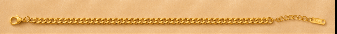 Classic Gold Curb Chain Bracelet