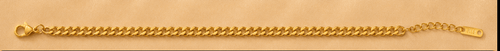 Classic Gold Curb Chain Bracelet