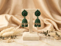 Green Matte Finish Jhumkas