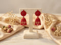 Maroon Deep Red Matte Jhumka