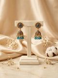 Prao Anti-Tarnish Blue Stone Jhumka