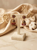 Regal Drop Stone Jhumka Earrings by Naqsheh