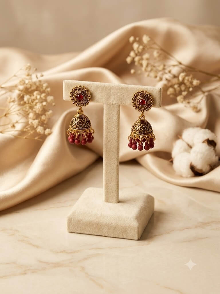 Regal Drop Stone Jhumka
