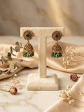 These Vandana Pala Antique Gold-Plated Jhumka