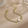 Gold Pearl Drop Necklace