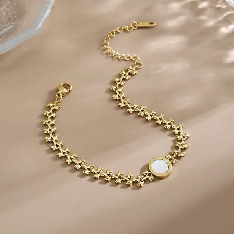 Gold Pearl Drop Necklace