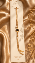 Golden Hand Harness with Black Rounded Pearl