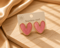 Pink and Golden Earrings